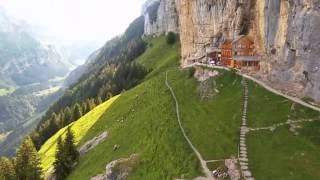 Ebenalp  Appenzeller Alps  Aescher Berggasthaus  Drone Places to see in Switzerland  1 [upl. by Dott954]