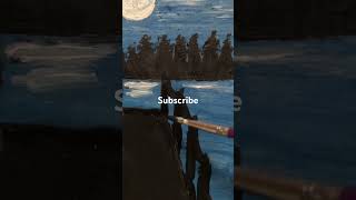 Moonscape painting 💙💙🤍🤍viraltrendforyoushortytshortsubscribesubscribe [upl. by Vanessa]