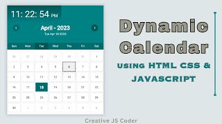 Event widget calendar html CSS javascript  Source code [upl. by Aidole179]