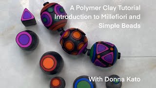 A Polymer Clay Basics Tutorial Polymer Clay for Beginners  A Simple Caned Bead [upl. by Lemieux]