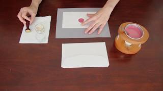 How to wax seal envelopes whit a melting pot [upl. by Ynnol]