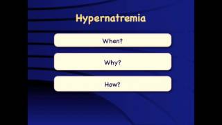 Hypernatremia When why and how [upl. by Manheim]