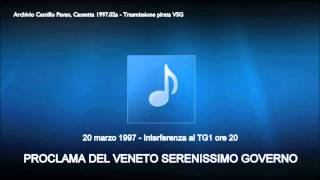 Serenissimi interferenza al Tg1 Rai ore 20 del 2031997  Registrazione audio [upl. by Otreblasiul]