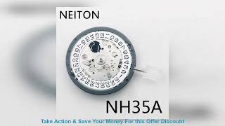 Japan NH35A Premium Mechanical Movement NH35 White Date wheel 24 [upl. by Botzow913]