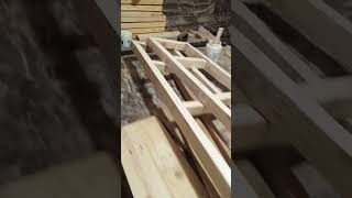 pallet shoe rack work in progress palletskenya woodworking palletfurniture furniture diy 254 [upl. by Arratal]