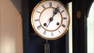 Stunning Original Antique Large Vienna Regulator Wall Clock [upl. by Ellehsar]