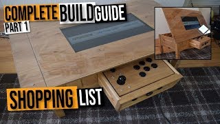 Arcade Coffee Table Plans DIY  Component List Part1 [upl. by Binny]