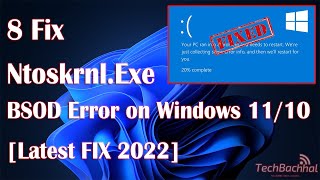 NtoskrnlExe BSOD Error On Window 11  8 Fix How To [upl. by Ardelis280]