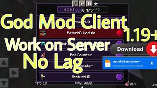 Minecraft God mod menu client pack 11931 Work on Servers Direct download link  2022 [upl. by Ginnifer]