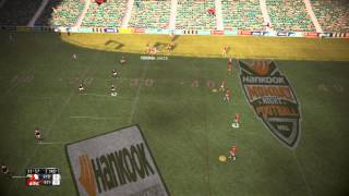 Rugby League Live 2 Gameplay Roosters vs Dragons [upl. by Zsamot64]