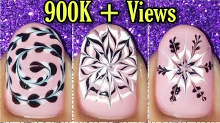 New nail art using dotting tool  nail art for short nails [upl. by Dnalyram]