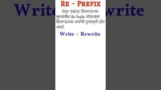 Re  Prefix in Marathi  restart retake replay shortinstudy salimsir [upl. by Ioved877]