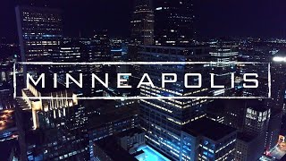 Minneapolis By Night  4K Drone Footage [upl. by Hudnut639]