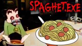 SPAGHETEXE  SCARIEST SPAGHETTI HORROR GAME  Somebody touched my Spaghet [upl. by Dorris609]