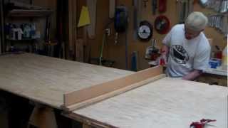 Gluing scarf on plywood bottom for 17x54 Drift Boat [upl. by Aciram]