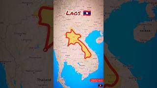 Laos 🇱🇦 full location maplaos history laoscity travel maps respect shoerts [upl. by Anilrac841]