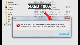 How to fix setup files are corrupted or incompatible with version of setup obtain a new copy [upl. by Mike234]