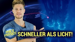 Schneller als Lichtgeschwindigkeit So entsteht TscherenkowStrahlung  Phils Physics [upl. by Greeson]