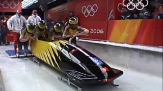 Bobsleigh  Mens FourMan  Turin 2006 Winter Olympic Games [upl. by Eidak]