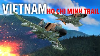 Flight Of 2 F4 Phantoms Strike Targets Over The Ho Chi Minh Trail Vietnam  DCS World [upl. by Anaidirib]