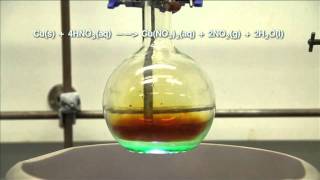 Reaction of copper with nitric acid [upl. by Enoyrt864]