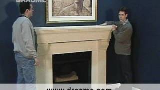 less than 1 hour installation Three Piece Dracme Cast Stone Fireplace Mantel 18779908635 [upl. by Attesor915]