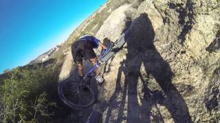 Descenso senda con caída de ciclista MTB BTT Bici de montaña [upl. by Farl]