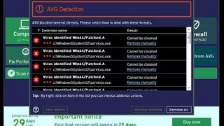 How to remove AVG Virus identified Win64PatchedA and servicesexe virus [upl. by Morocco]