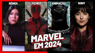 TODOS os LANÇAMENTOS da Marvel em 2024  Filmes  Séries  Animações  marvel [upl. by Rudd]