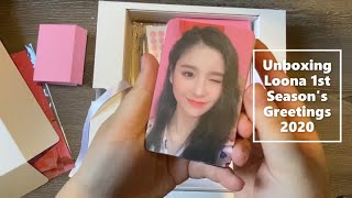 Unboxing  LOONA 1st Seasons Greetings 2020 [upl. by Pyotr]