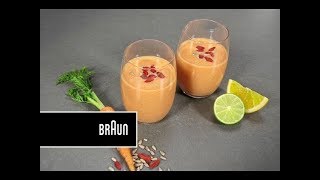 Recette Braun  Smoothie vegan ensoleillé à l’orange [upl. by Ayres]