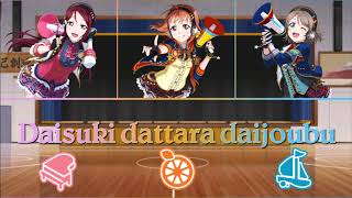 Aqours 2nd year  Daisuki Dattara Daijoubu  color coded ROMENGVIE [upl. by Aralomo944]