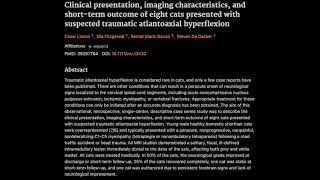 Eight cats presented with suspected traumatic atlantoaxial hyperflexion [upl. by Orimlede]