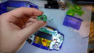 Installing an Internal NiMh Battery Charger in a Game Boy Advance Part 1 of 2 [upl. by Artek]