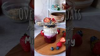 Easy Overnight Oats ep2 Mixed Berry 🍓🫐 easybreakfast overnightoats [upl. by Willis]