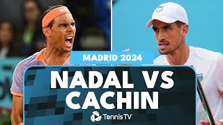 Rafael Nadal vs Pedro Cachin 3Hour Thriller  Madrid 2024 Match Highlights [upl. by Korney]