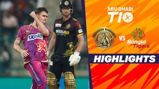 Bangla Tigers vs Northern Warriors  Abu Dhabi T10  Match 16  Highlights  JioCinema amp Sports18 [upl. by Nirret159]