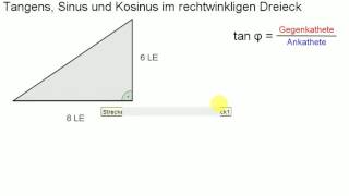 Winkelberechnung im rechtwinkligen Dreieck [upl. by Whitehurst]