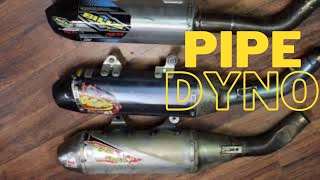 KTM 250 sxf Pipe Dyno Shootout FMF vs PC vs Bills [upl. by Enotna]