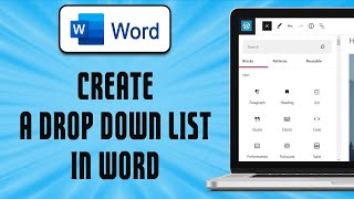 How To Create a Drop Down List in Word easy [upl. by Kcir]