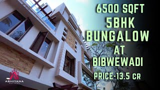 Luxurious 6500 sqft 5BHK amp Bungalow Sale  Bibwewadi Near Nimantran Hotel Pune [upl. by Eidna]