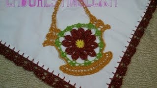 CANASTA TEJIDA A CROCHET PARA DECORAR SERVILLETAS  Labores Angélika [upl. by Arrio]