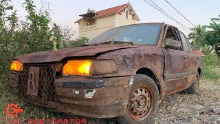 Full Restoration Old Car  Restore and Build Wood Car [upl. by Yenaffit]