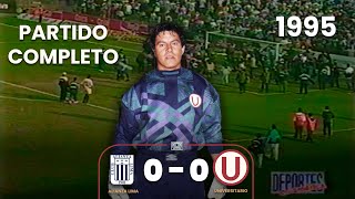 Alianza Lima 00 Universitario  PARTIDO COMPLETO  Encuentro perdido por ambos equipos  1995 ⚽🎞 [upl. by Tijnar962]