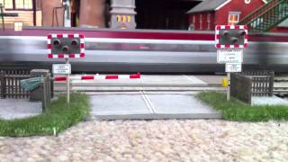 Thalys PBKA through level crossing [upl. by Tamsky]