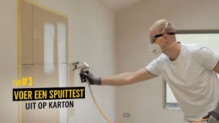 Tips en trucs over airless verfspuiten  Spuittest uit op karton  WAGNER [upl. by Latsirk]