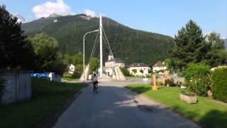 Canal du Rhône entre Martigny et Villeneuve  Cyclocamping en vélo Brompton [upl. by Novick548]