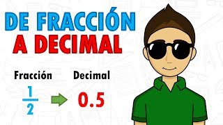 CONVERTIR FRACCION A DECIMAL Super facil  Para principiantes [upl. by Coral]