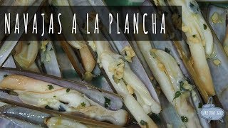 ¡5 minutos reales Aperitivo de MARISCO Cómo hacer Navajas a la plancha [upl. by Fiertz308]