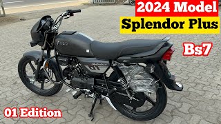 2024 New Hero Splendor Plus Bs6 On Road Price Mileage Feature Review  splendor plus 2024 model [upl. by Eijneb]